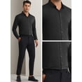 thumbnail image 5 of DARING DIVA Men's Soft Long Sleeve Button Down Business Formal Dress Shirt S Black, 5 of 5