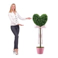 thumbnail image 7 of Heart Shaped Boxwood Topiary Tree, 2.5ft Artificial Faux Plant in Black Pot, Indoor Outdoor Valentine's Day and Porch Decor, 7 of 7