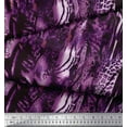 thumbnail image 2 of Soimoi Purple Silk Fabric Leopard & Wild Animal Skin Print Fabric by Yard 42 Inch Wide, 2 of 3
