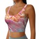 thumbnail image 2 of Fotbe Abstract Pink Gold Splash Sujetador Deportivo Largo sin Aros para Mujer con Almohadillas y Soporte Medio, Transpirable y Absorbente, Camiseta Tipo Chaleco o Tank Top-Medium, 2 of 8