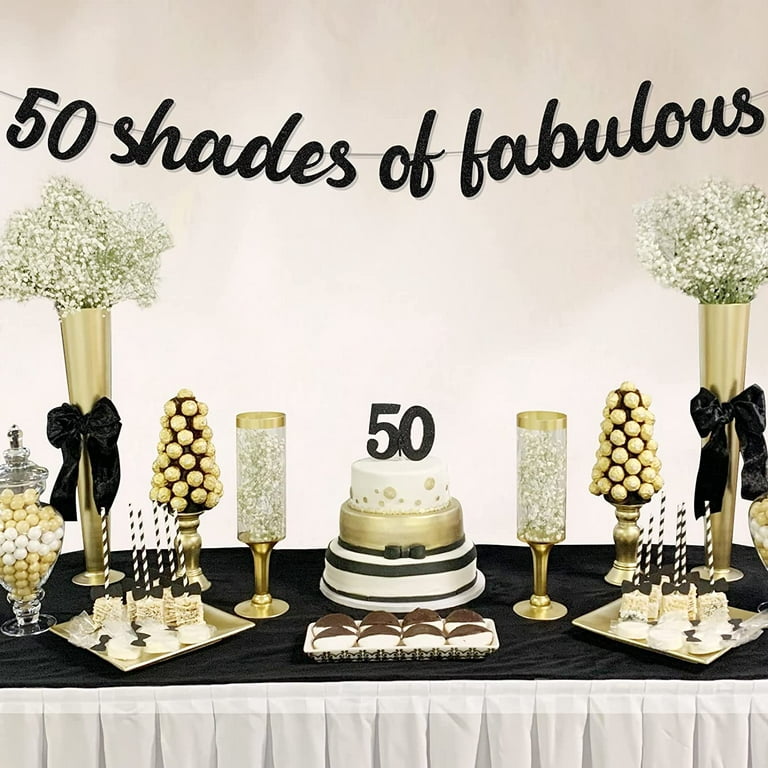 50 and Fabulous Birthday Decorations Banner, 50th Birthday ...