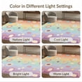 thumbnail image 7 of ODIKA 4'x6' Pastel Rainbow Geometric Washable Area Rug Modern Artistic Flowing Shapes Minimalist Mid Century Graphic for Home Office, Under Desk, Non-Slip Chair-Friendly, Flatwoven, 7 of 7