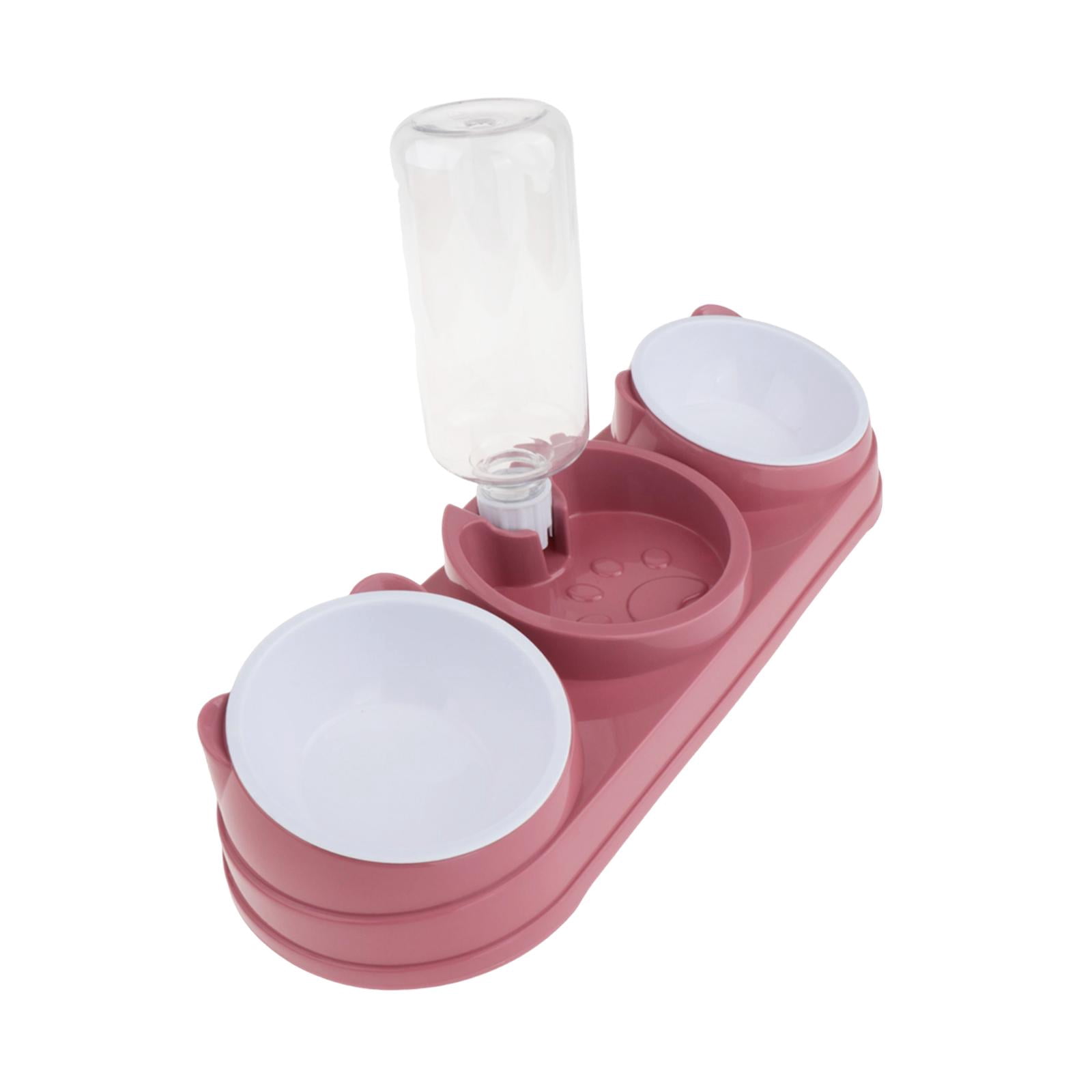 Cat Food Bowl Water Bottle Elevated Design PP Material for Feeding Indoor Kittens and Puppies