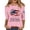 Pink, variant on Women's T-Shirts America 250 Patriotic Flag Graphic Crew Neck 3/4 Sleeve Anniversary Top