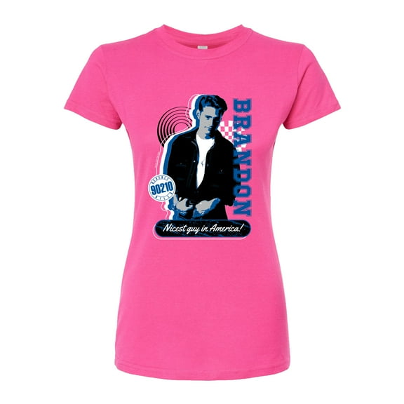 Beverly Hills 90210 - Brandon Nicest Guy In America - Juniors Fitted Graphic T-Shirt