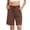 #2027:1 Pack, Coffee Brown, variant on Women's Casual Comfy 9" Bermuda Shorts Yoga Walking Running Drawstring Shorts with Pockets