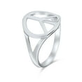 thumbnail image 2 of Bling Jewelry Womens Open Symbol World Peace Silver Ring Sterling Split Shank Band, 2 of 5
