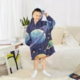 thumbnail image 7 of Planets in Space Oversized Wearable Blanket Hoodie Sweatshirt Flannel for Unisex Girls Boys, 7 of 7