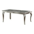 thumbnail image 3 of Reme 66-84 Inch Dining Table-6 Seater Extendable-Glass Silver Wood, 3 of 7