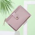 thumbnail image 2 of Women Wallet Multi Card Slot Smooth Zipper Faux Leather Small Size Fine Texture Short Wallet for Shopping, 2 of 7
