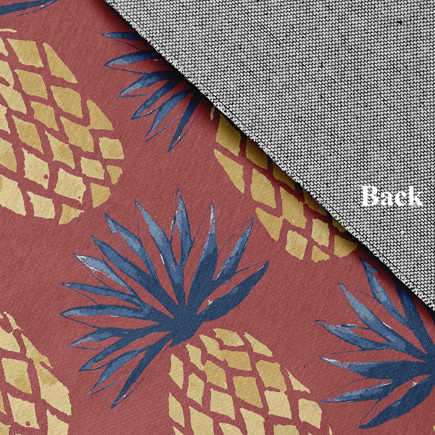 Simply Daisy 18 x 30 Pineapple Stripes Chenille Rug, Ligonberry Red
