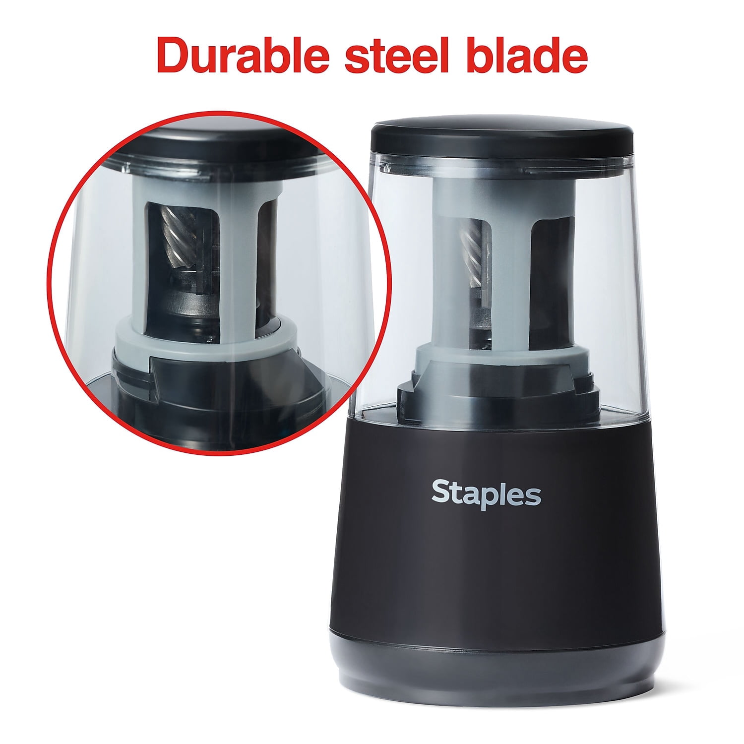 Staples Everyday Dual Powered Pencil Sharpener Black (ST62626)