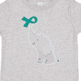 thumbnail image 4 of Inktastic Ovarian Cancer PCOS Teal Ribbon Awareness Boys or Girls Toddler T-Shirt, 4 of 5