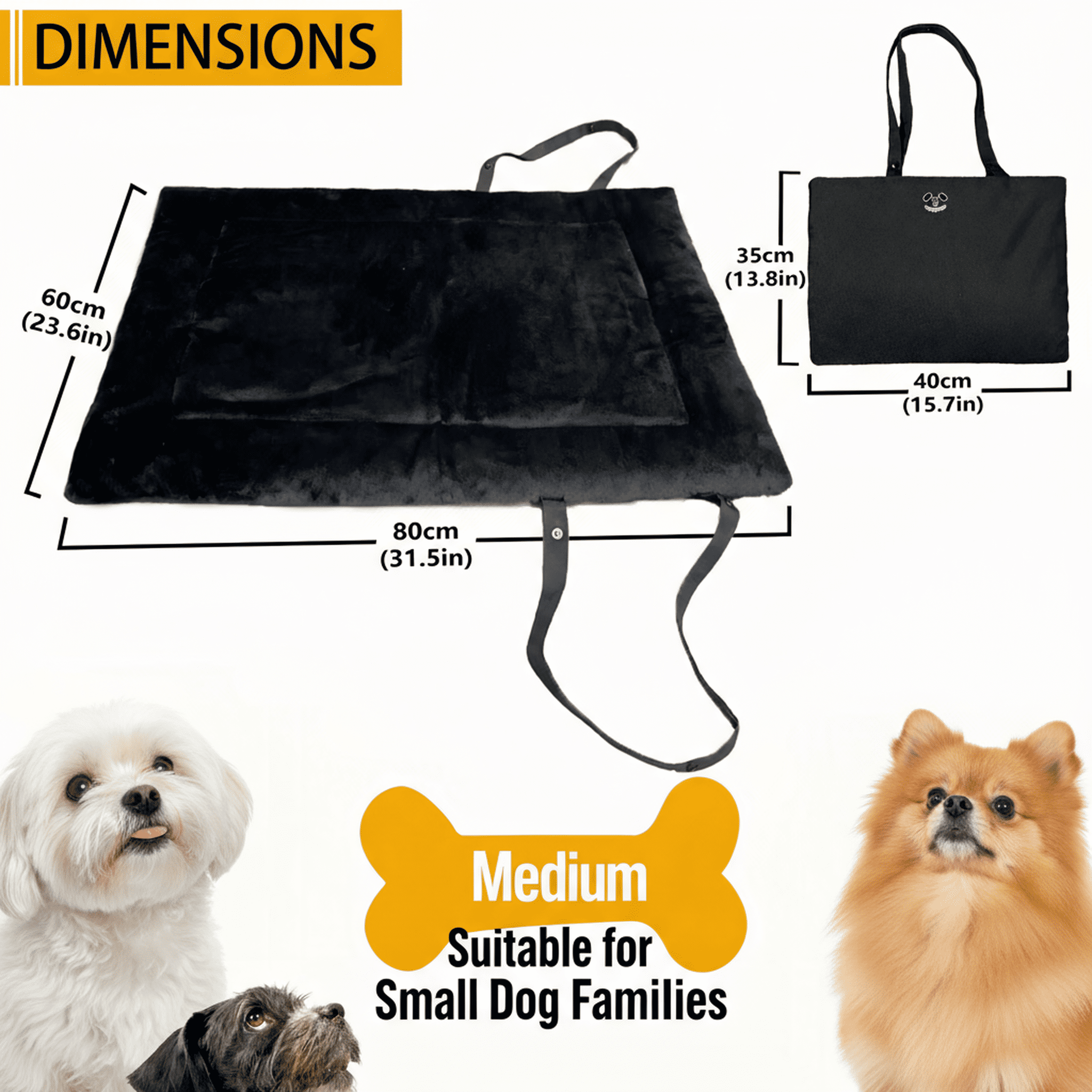 Waterproof Pet Mat, Portable Outdoor Dog Mat for Camping Sleeping, Pet Cushion Pad with Handle for Small Dogs, Outdoor Training Dog Bed for Puppies