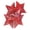 Red, variant on D-GROEE 12Pcs/Set Christmas Tree Star with Lanyard Decoration Hanging Ornament, Christmas Tree Ornament Golden Powder Star Ornament Wall Door Hanging Decoration Party Decor