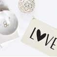 thumbnail image 3 of Love Cotton Canvas Cosmetic Bag, 3 of 4