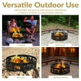 thumbnail image 4 of Sunnydaze Forest Wilderness 36" Round Steel Fire Pit Ring, 4 of 11