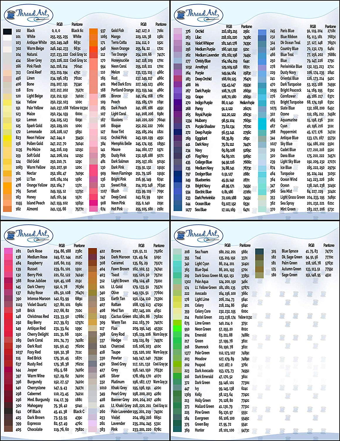 184 No 220 Colors Available Evergreen 1000M Threadart Polyester Machine Embroidery Thread By the Spool 