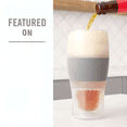thumbnail image 6 of Freezer Gel Chiller Double Wall Plastic Frozen Pint Glass 16 Ounce Set of 4 Black and Grey, 6 of 6