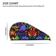 thumbnail image 4 of Disketp Colorful Floral Microfiber Hair Towel Wrap,Hair Drying Towel With Button,Towel Turban,Head Towel To Dry Hair Quickly For Girls And Women, 4 of 8