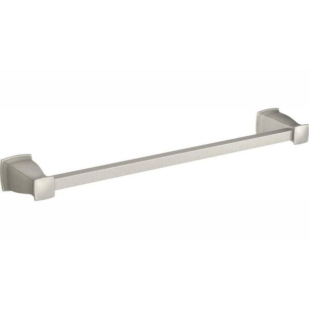 MOEN Towel Bar Holder Press Mark Bathroom Wall Storage Brushed Nickel