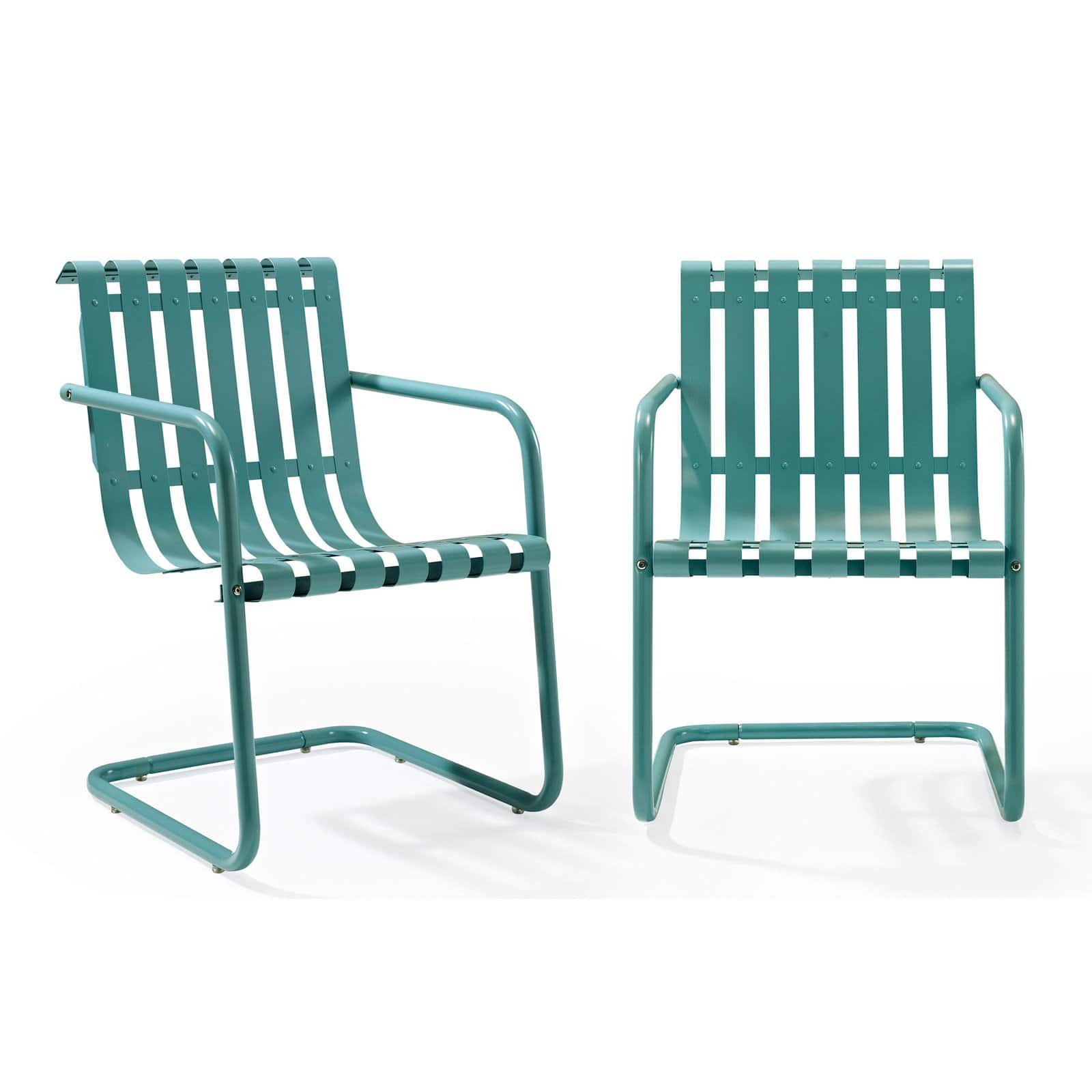 Crosley Gracie Metal Patio Chair in White (Set of 2) - image 2 of 3