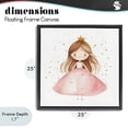 thumbnail image 4 of Stupell Industries Cottage Little Princess with Pink Gown Black Floating Frame Canvas Art, 25 x 25, by Creative Studio, 4 of 8