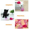 thumbnail image 4 of 3Pcs Jouets de Chat Domestique Jouets Chaton Intéressant Résistant à l'Usure Chat Cloche Jouets, 4 of 8