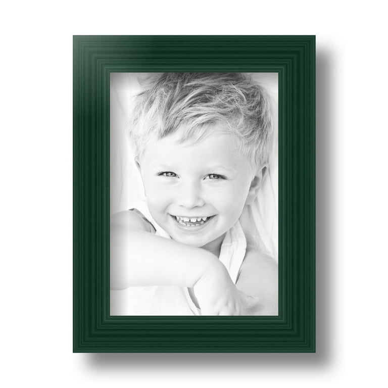ArtToFrames 5x7 Inch Green Picture Frame This Green Wood Poster Frame is Great for Your Art or Photos Comes with Regular Glass 4157