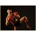 thumbnail image 4 of Póster de pintura de papel Kraft para entrenamiento de fitness y boxeo, pegatinas de pared para gimnasio, decoración del hogar, 4 of 5