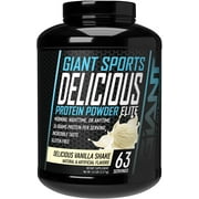Giant Sports Delicious Elite - 24g of Whey Protein Powder with Muscle Building Amino Acids, Vanilla, 5 Pound