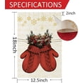 thumbnail image 3 of Outdoor Decorations Winter Garden Flag 12.5x18 Inches, Xmas Red Gloves Flowers Snowflake Vertical Double Sided, Farmhouse Small Flag for Yard Lawn house Home Decor, 3 of 6