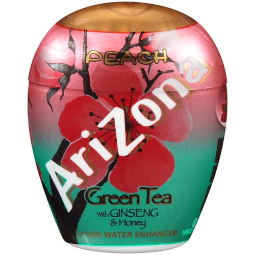 Arizona Peach Green Tea With Ginseng & Honey Liquid Water Enhancer
