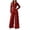 A-Red364, variant on Womens Casual Sets Long Sleeve Double Button Blazers Pleated Pants with Pockets Airport Outing vacation machting sets