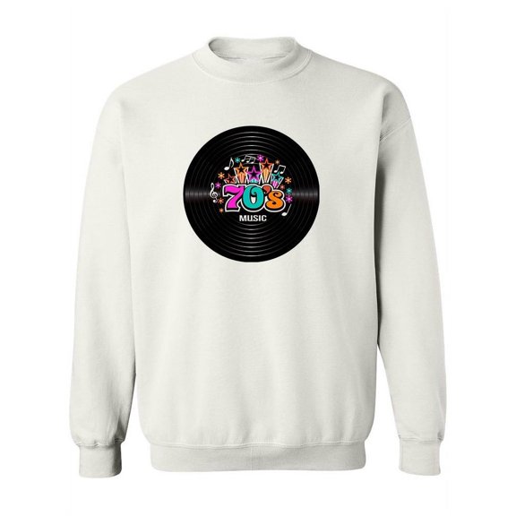 70'S Music Discography Sweatshirt Women -Image by Shutterstock, Female Large