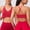 Wine, variant on MGDXOX Strappy V Neck Sport Bra for Women Padded Seamless Wireless Supportive Racerback Criss Cross Workout Yoga Bra Purple L