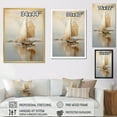 thumbnail image 4 of Designart "Golden Morning Mist Sailing Enchantment" Boat Sailing Floater Framed Wall Art Living Room, 4 of 5
