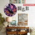 thumbnail image 6 of Round Decorative Clock: Raven  Hallo-ween Glass Wall Clock, Colorful Crow Black Bird Wall Clock  for Homes, Bars, Offices, Man Caves, Garages, And Living Rooms .Also Makes A Great Gift. Style 12×12in, 6 of 8