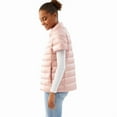 thumbnail image 2 of Martha Stewart Women’s Quilted Down Puffer Vest, Lightweight Short Sleeve Jacket with Pockets, Warm Winter Coat, Cotton Pink, L, 2 of 3