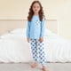 thumbnail image 4 of Conjuntos de blusa y camisa de manga larga con cuello redondo para niños y niñas de 5 a 14 años con estampado y bolsillo. Conjunto de top y pantalón de manga larga., 4 of 8