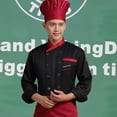thumbnail image 2 of Chaqueta de Chef Uniforme de Catering Manga Larga con Abrigo BOLSILLOS - Negro, METRO Sunnimix Chaqueta de Chef de Manga Larga, 2 of 3