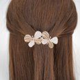 thumbnail image 2 of Vintage Glitter Sparkly Hair Barrettes, Crystal Flower Hair Clips French Vintage Barrettes, Rhinestone Metal, 2 of 5
