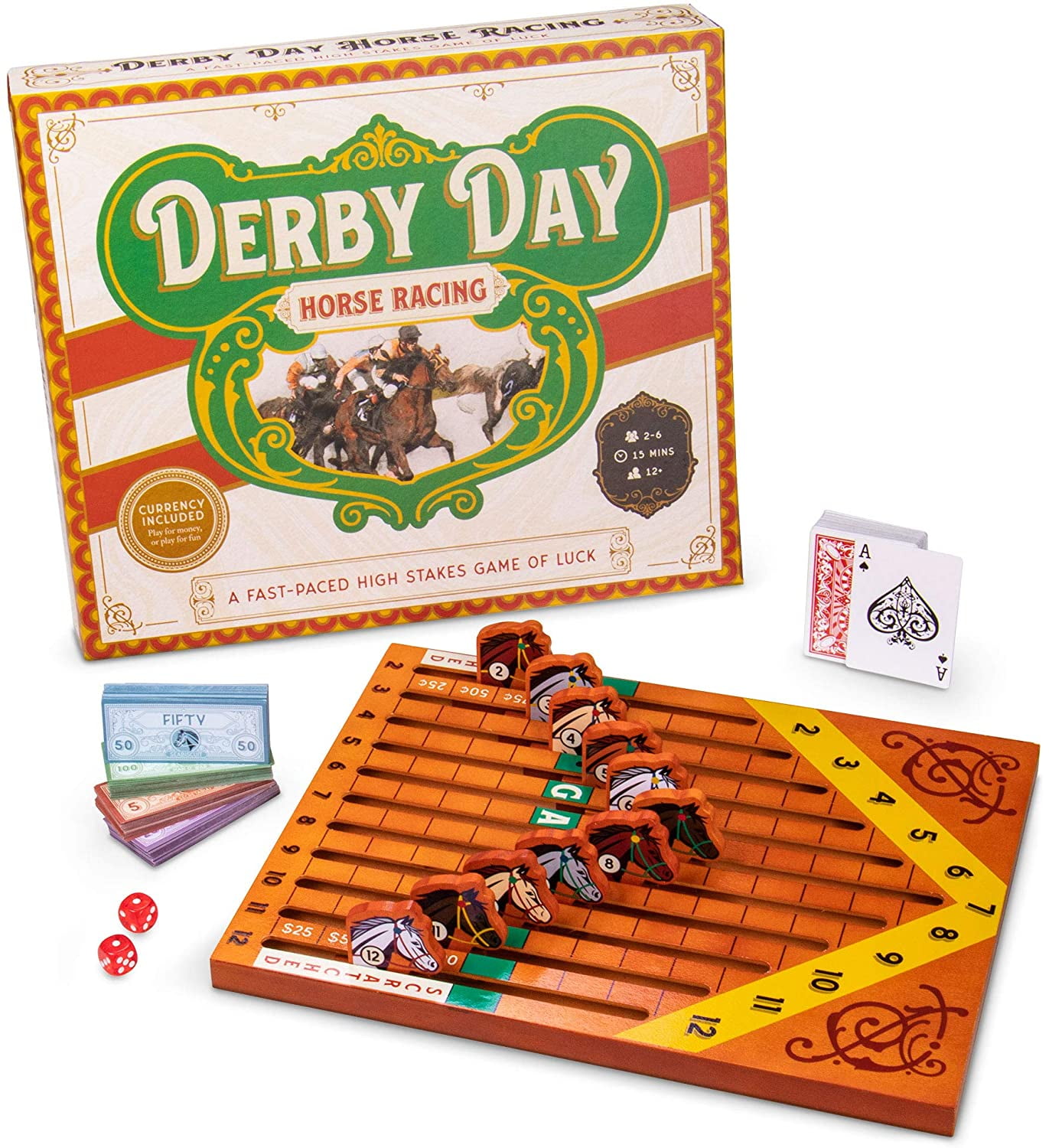 Derby Day | Horse Racing Board Game | Family and Adult Game Great for  Parties and Low-Stakes Gambling | Includes Game Board, Deck of Cards,  Pair.., By Visit the Brybelly Store - Walmart.com