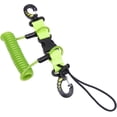 thumbnail image 3 of Underwater camera lanyard clip coiled cable with wrapped cable lanyard for diving accessories with clip quick release green, 3 of 5