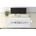 thumbnail image 2 of Amsterdam Computer Mouse Pad, Welcoming Cursive Typography and Hearts on a Plain Background, Rectangle Non-Slip Rubber Mousepad X-Large, 35" x 15" Gaming Size, White Charcoal Grey, by Ambesonne, 2 of 2