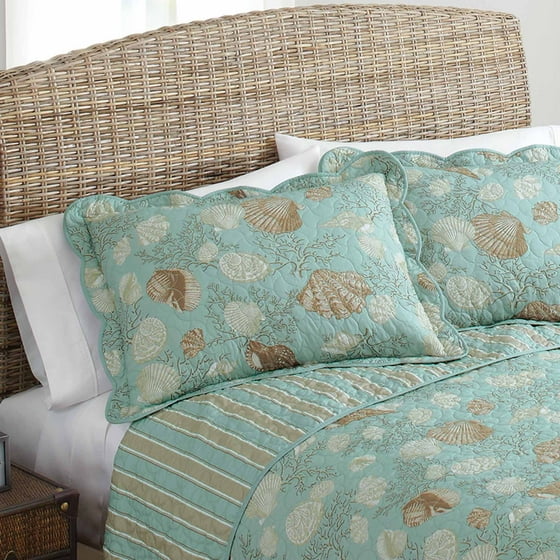 Better Homes And Gardens Coastal Shells Bedding Quilt Collection Better Homes And Gardens Coastal Shells Bedding Quilt Collection