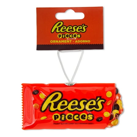 Reeses' Pieces Decoupage Holiday Ornament, Orange, by Ruz, 1 Piece