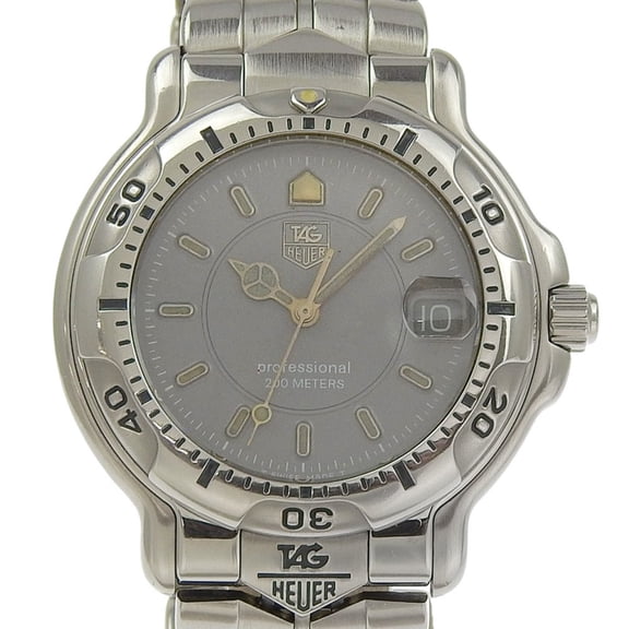 Pre-Owned TAG HEUER Professional 6000 Series Watch, WH1112, Stainless Steel, Silver... (Fair)