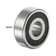 thumbnail image 3 of Uxcell 604-2RS Deep Groove Ball Bearings 4x12x4mm Chrome Steel ABEC1 Z2 8 Pack, 3 of 5