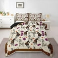 thumbnail image 3 of Homewish Western Horse Animal Bedding Comforter Set for Teen, Floral Flower Twin Comforter Sets, Vintage Rustic Farmhouse Reversible Bedding Set, Microfiber Bedroom Decor, 2pcs, 3 of 8